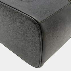 Chanel Black Caviar Skin Coco Mark Vanity Bag