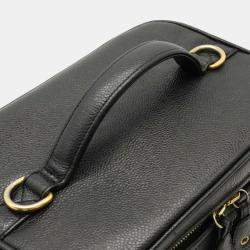 Chanel Black Caviar Skin Coco Mark Vanity Bag