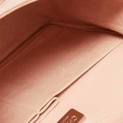 Chanel Light Pink Python Jumbo Classic Double Flap Bag
