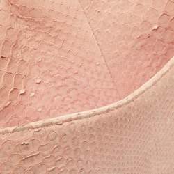 Chanel Light Pink Python Jumbo Classic Double Flap Bag