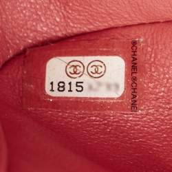 Pre Owned Chanel Coral Pink Caviar Leather Jumbo Classic Double Flap Bag