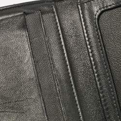 Pre Owned Chanel Black Chevron Quilted Leather CC Card Holder