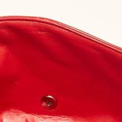 Chanel Red Quilted Patent Leather Maxi Classic Double Flap Bag