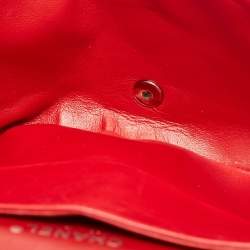 Chanel Red Quilted Patent Leather Maxi Classic Double Flap Bag