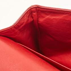 Chanel Red Quilted Patent Leather Maxi Classic Double Flap Bag