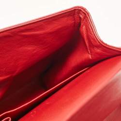Chanel Red Quilted Patent Leather Maxi Classic Double Flap Bag