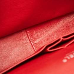 Chanel Red Quilted Patent Leather Maxi Classic Double Flap Bag