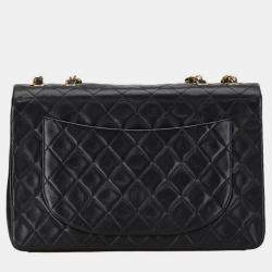 Chanel Black Lambskin Matelasse 33 Coco Mark Chain Shoulder Bag