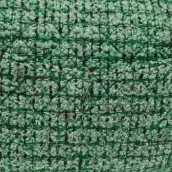 Pre Owned Chanel Green/Black Leather Tweed Reissue 2.55 Flap Bag