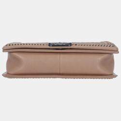 Chanel Nude Pink New Medium Boy Bag With Handle