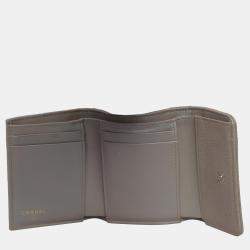 Chanel Beige Irridescent Caviar Tri-Fold Wallet