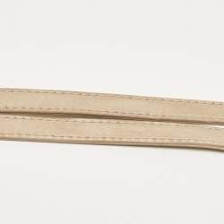 Pre Owned Chanel Light Beige Nubuck Leather Split Pocket Flap Bag