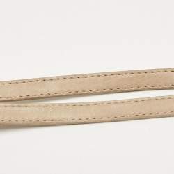 Pre Owned Chanel Light Beige Nubuck Leather Split Pocket Flap Bag