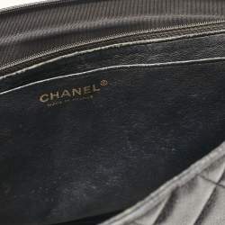 Chanel Black Caviar Quilted Leather Maxi Single Flap Bag