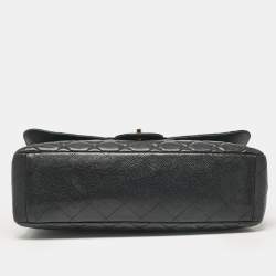 Chanel Black Caviar Quilted Leather Maxi Single Flap Bag