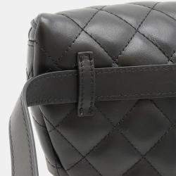 Chanel Black Calfskin Quilted Waist Belt Bag