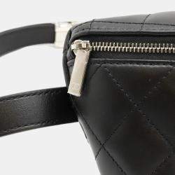 Chanel Black Calfskin Quilted Waist Belt Bag