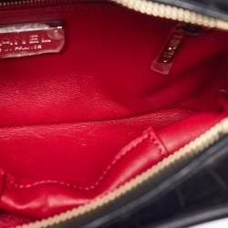 Pre Owned Chanel Black Leather and Crocodile CC Gabrielle Small Hobo