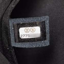 Pre Owned Chanel Iridescent Dark Purple Quilted Leather CC Gabrielle Small Backpack