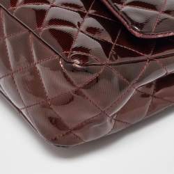 Chanel Brown Patent Leather Medium Classic Double Flap Bag
