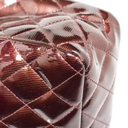 Chanel Brown Patent Leather Medium Classic Double Flap Bag