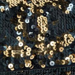 Pre Owned Chanel Navy Blue/Gold Sequins Summer Night Flap Bag