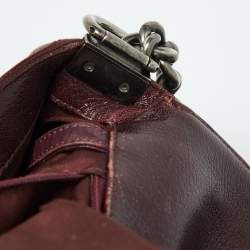 Chanel Burgundy Ombre Quilted Leather Large Boy Flap Bag