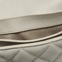 Pre Owned حقيبة شانيل قلاب يربان كومبانيون صغيرة جلد كافيار مبطنة زرقاء ستون