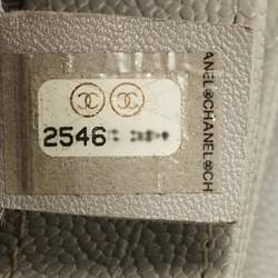 Pre Owned حقيبة شانيل قلاب يربان كومبانيون صغيرة جلد كافيار مبطنة زرقاء ستون