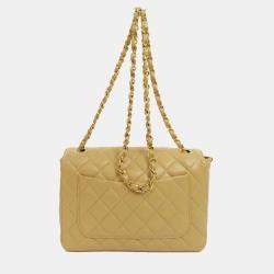 Pre Owned Chanel Lambskin Matelasse Chain Shoulder Bag