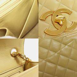 Pre Owned Chanel Lambskin Matelasse Chain Shoulder Bag