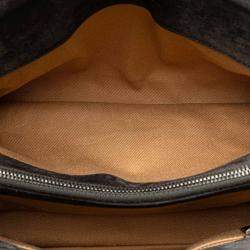 Chanel Grey Suede Leather Wild Stitch Coco Mark Chain Shoulder Bag