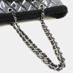 Chanel Black Tweed Fanny Chain Tote Bag