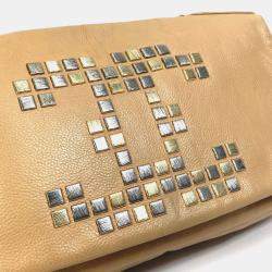 Pre Owned Chanel Beige CC Mark bag shawl Shoulder Bag
