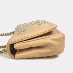 Pre Owned Chanel Beige CC Mark bag shawl Shoulder Bag