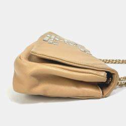 Pre Owned Chanel Beige CC Mark bag shawl Shoulder Bag