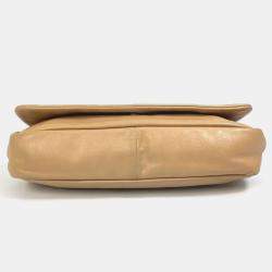 Pre Owned Chanel Beige CC Mark bag shawl Shoulder Bag