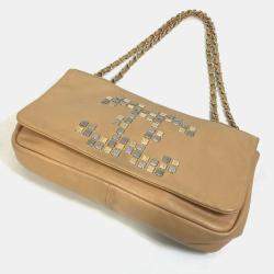 Pre Owned Chanel Beige CC Mark bag shawl Shoulder Bag