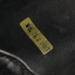 Chanel Black Gold Caviar Skin Coco Mark Handbag
