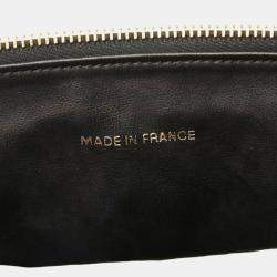 Chanel Black Gold Caviar Skin Coco Mark Handbag