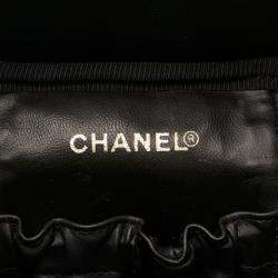 Chanel Black Gold Caviar Skin Coco Mark Handbag