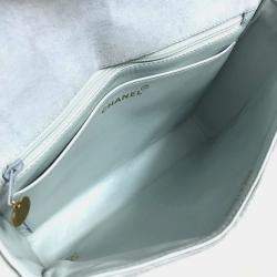 Pre Owned Chanel Light blue gray CC Mark bag