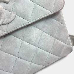 Pre Owned Chanel Light blue gray CC Mark bag
