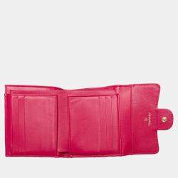 Chanel Pink Caviar Skin Matelasse Coco Mark Classic Small Flap Bi-fold Wallet