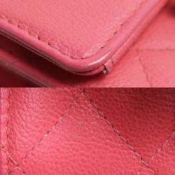 Chanel Pink Matelasse Small Flap Trifold Wallet