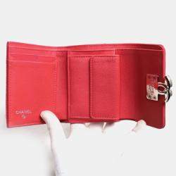 Chanel Pink Matelasse Small Flap Trifold Wallet