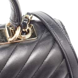 Chanel Black Chevron Leather Medium Trendy CC Flap Bag