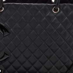 Chanel Black Quilted Leather Large Ligne Cambon Tote