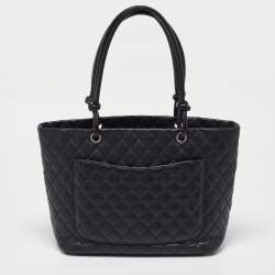 Chanel Black Quilted Leather Large Ligne Cambon Tote