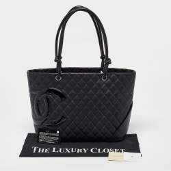 Chanel Black Quilted Leather Large Ligne Cambon Tote